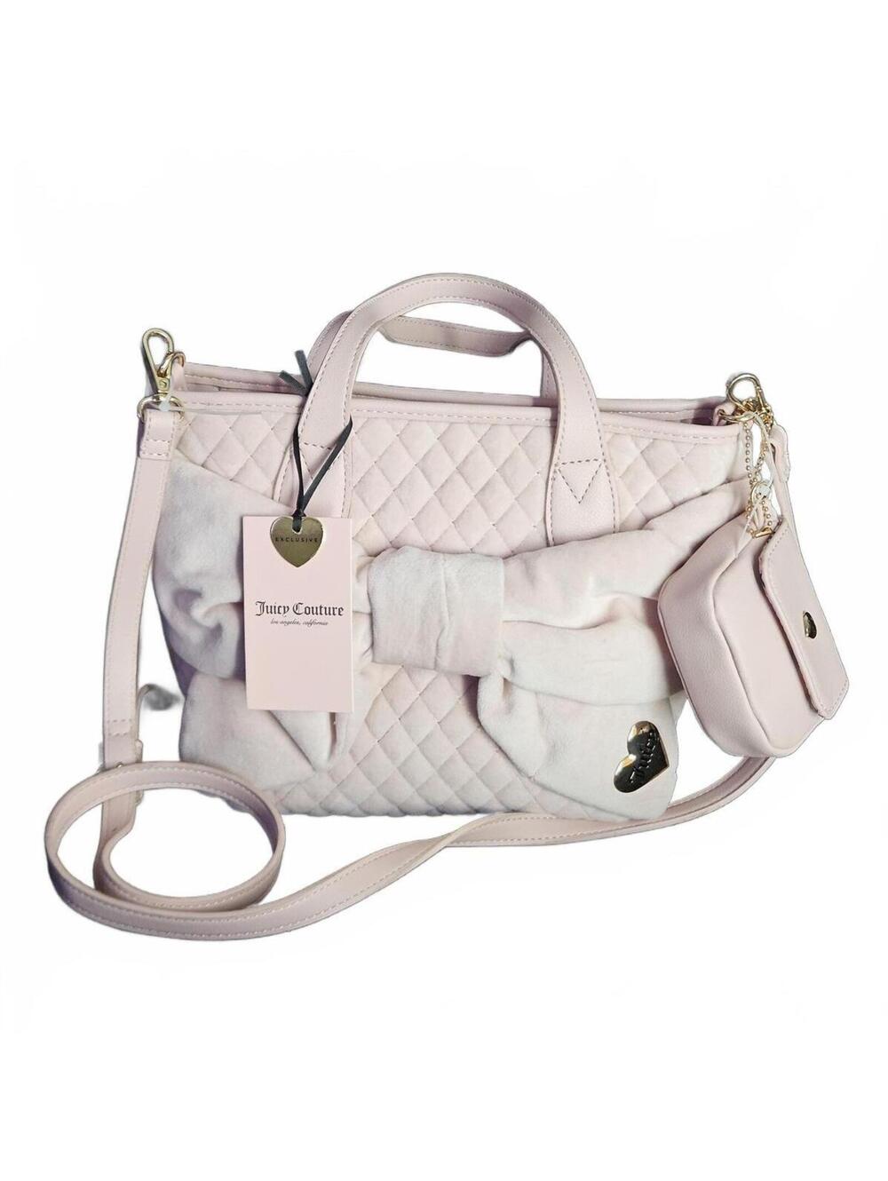 Juicy Couture Tied With a Bow Mini Tote Pink Diamond NWT See Pics